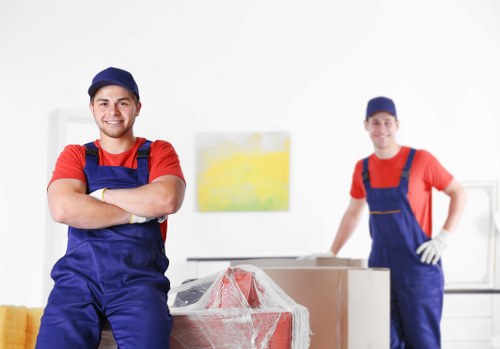 Barnes Movers team preparing a move with safety equipment