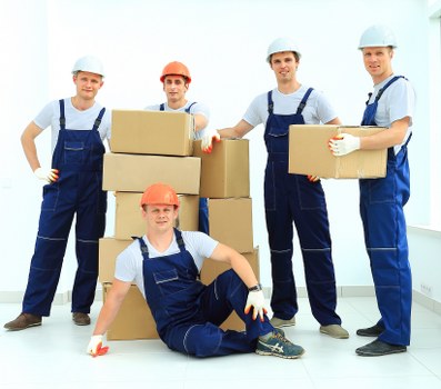 Barnes Movers team preparing items for a scheduled move