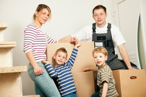 Professional movers handling items with care