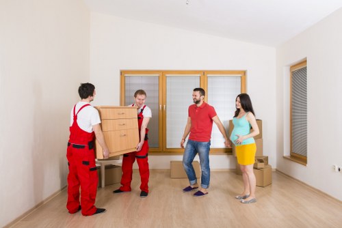 Family preparing belongings for a Barnes relocation service