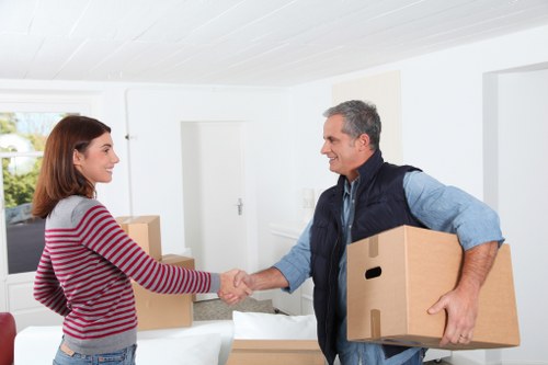 Household packing supplies and boxes ready for Barnes moving day
