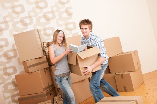 Packing office equipment for commercial moves in Barnes