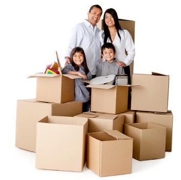 Staff using proper lifting techniques during a move